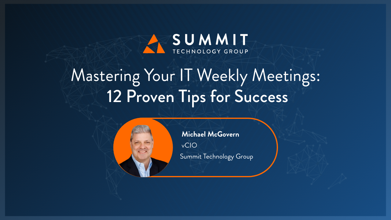 Mastering IT Weekly meetings